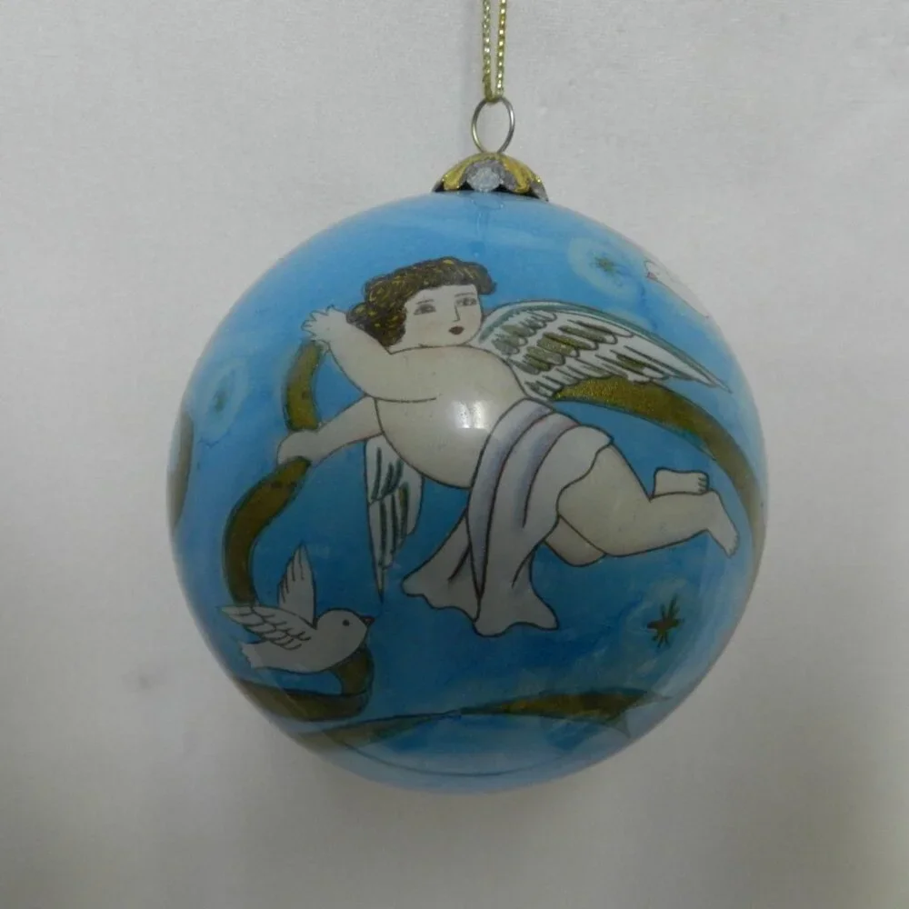 Li Bien Vintage 2001 Christmas Ornament Noel Angel blown glass Holidays w/ Box